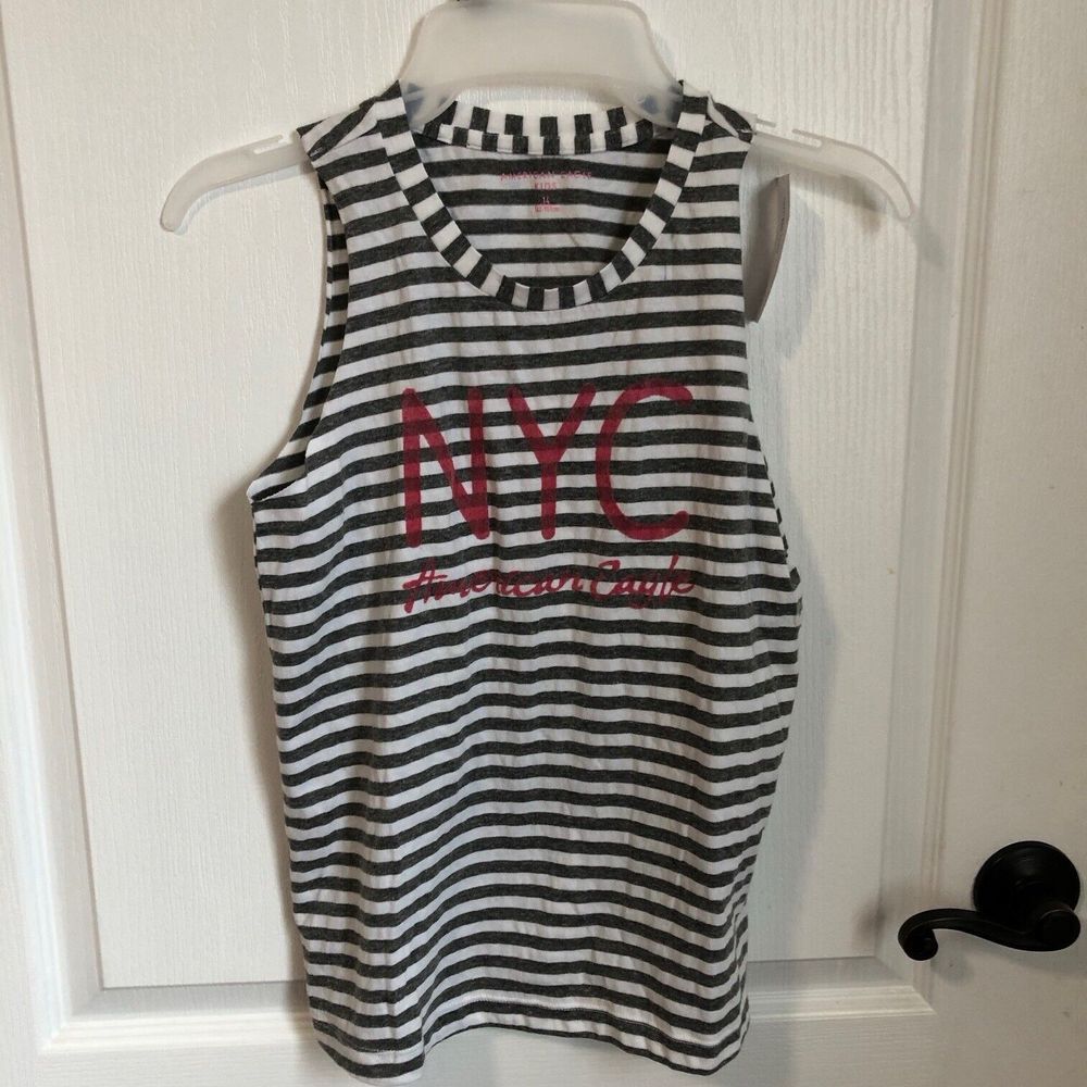American Eagle‎ Kids Striped Tank Top Multicolored Girls Size 14 Casual NWT
